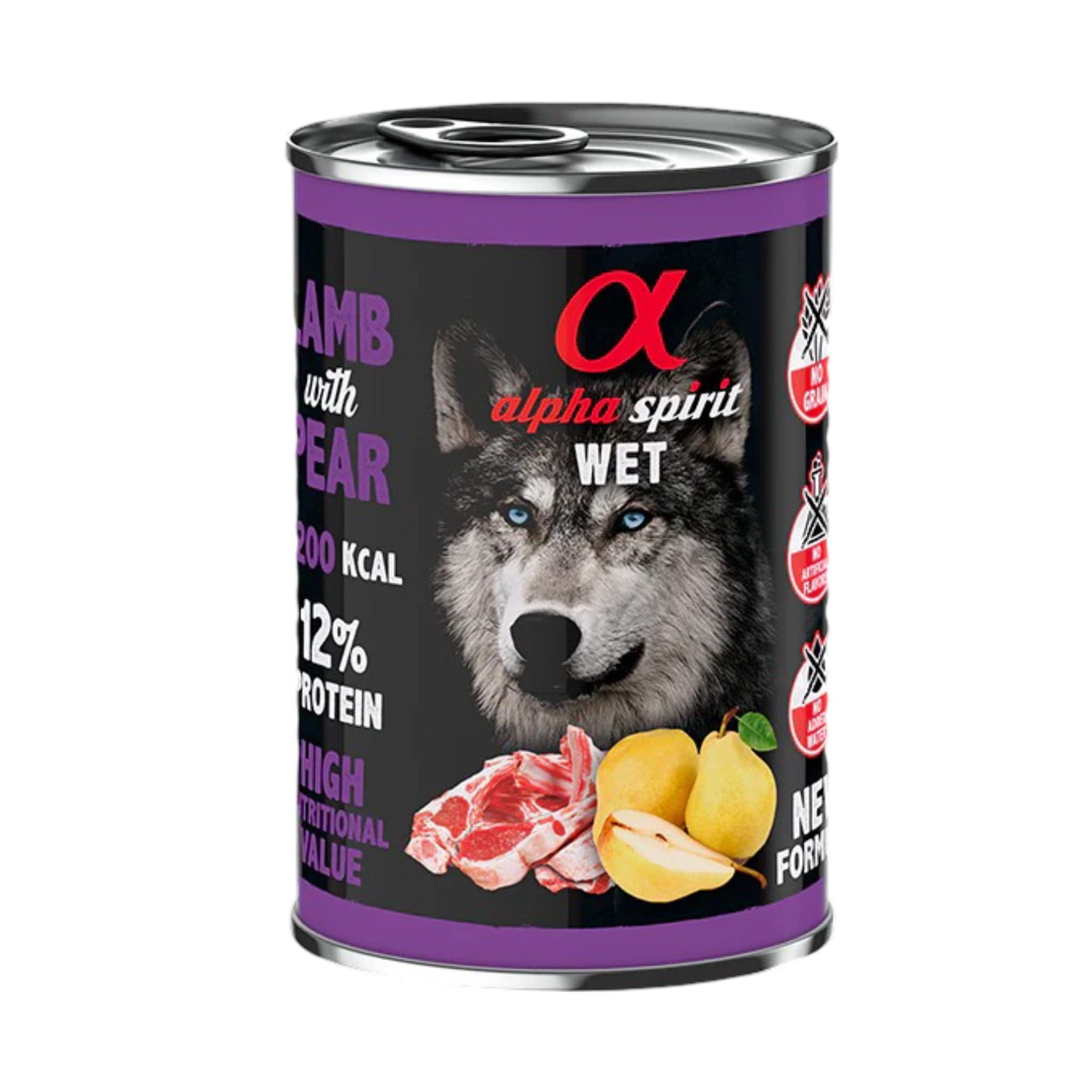 Comida Húmeda Alpha Spirit Cordero con Pera (400g)