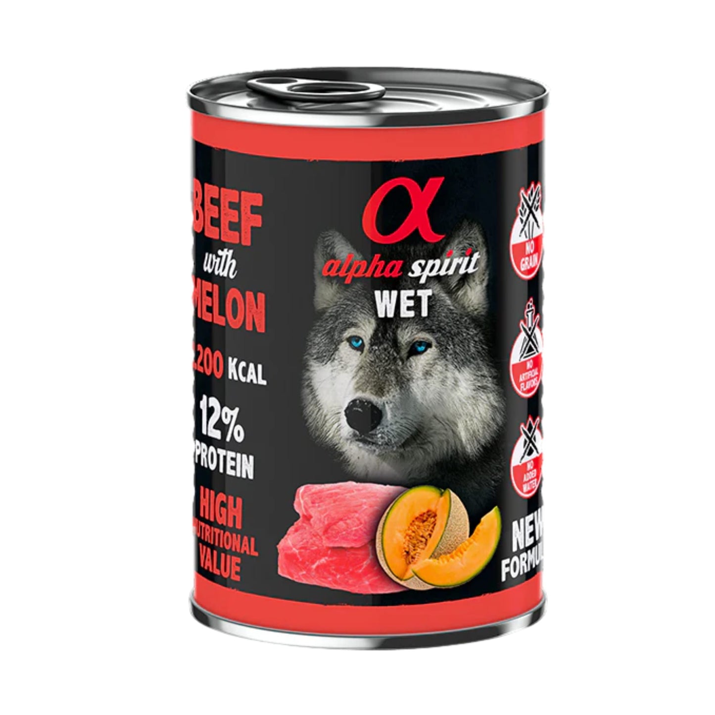 Comida Húmeda Alpha Spirit Ternera con Melón (400g)