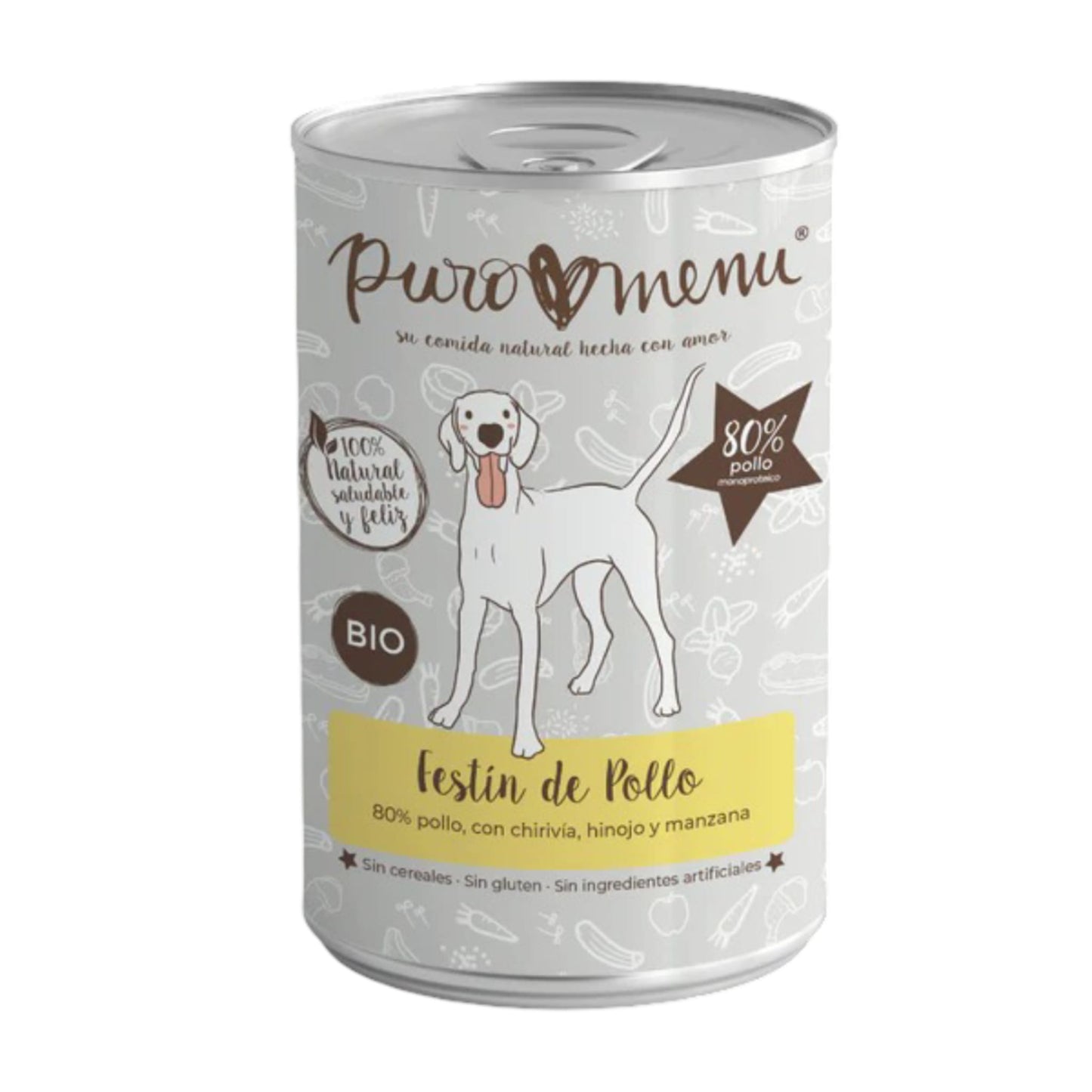 Lata de comida húmeda de Puromenu Festín de Pollo