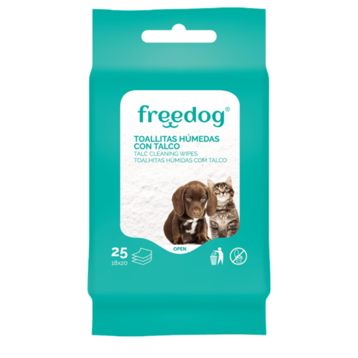 Toallitas Pocket FreeDog Talco