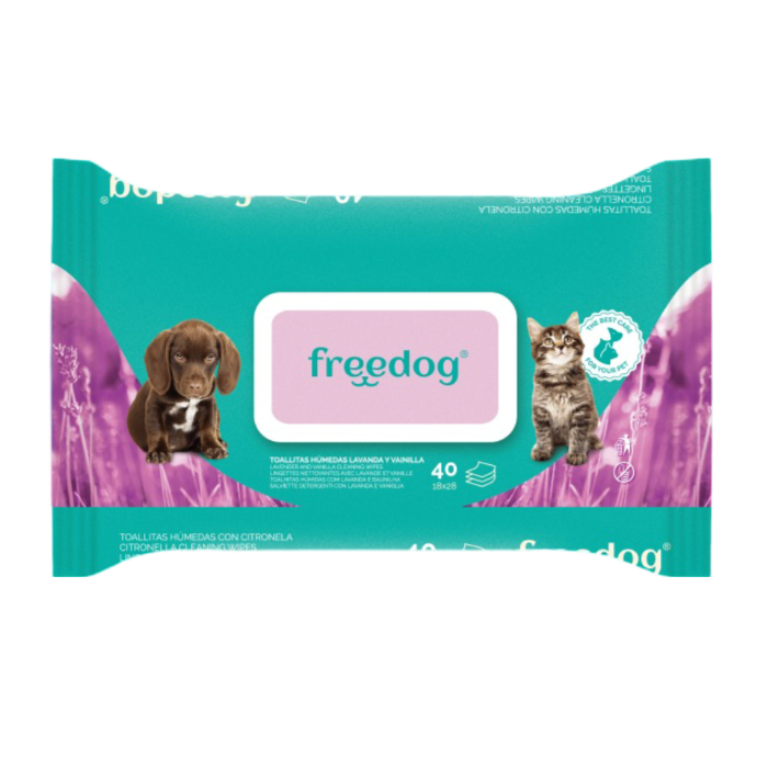 Toallitas FreeDog Lavanda y Vainilla