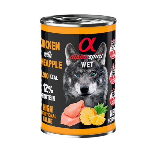 Comida Húmeda Alpha Spirit Pollo con Piña (400g)