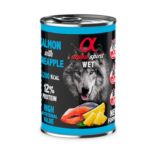 Comida Húmeda Alpha Spirit Salmón con Piña (400g)