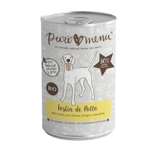 Lata de comida húmeda de Puromenu Festín de Pollo