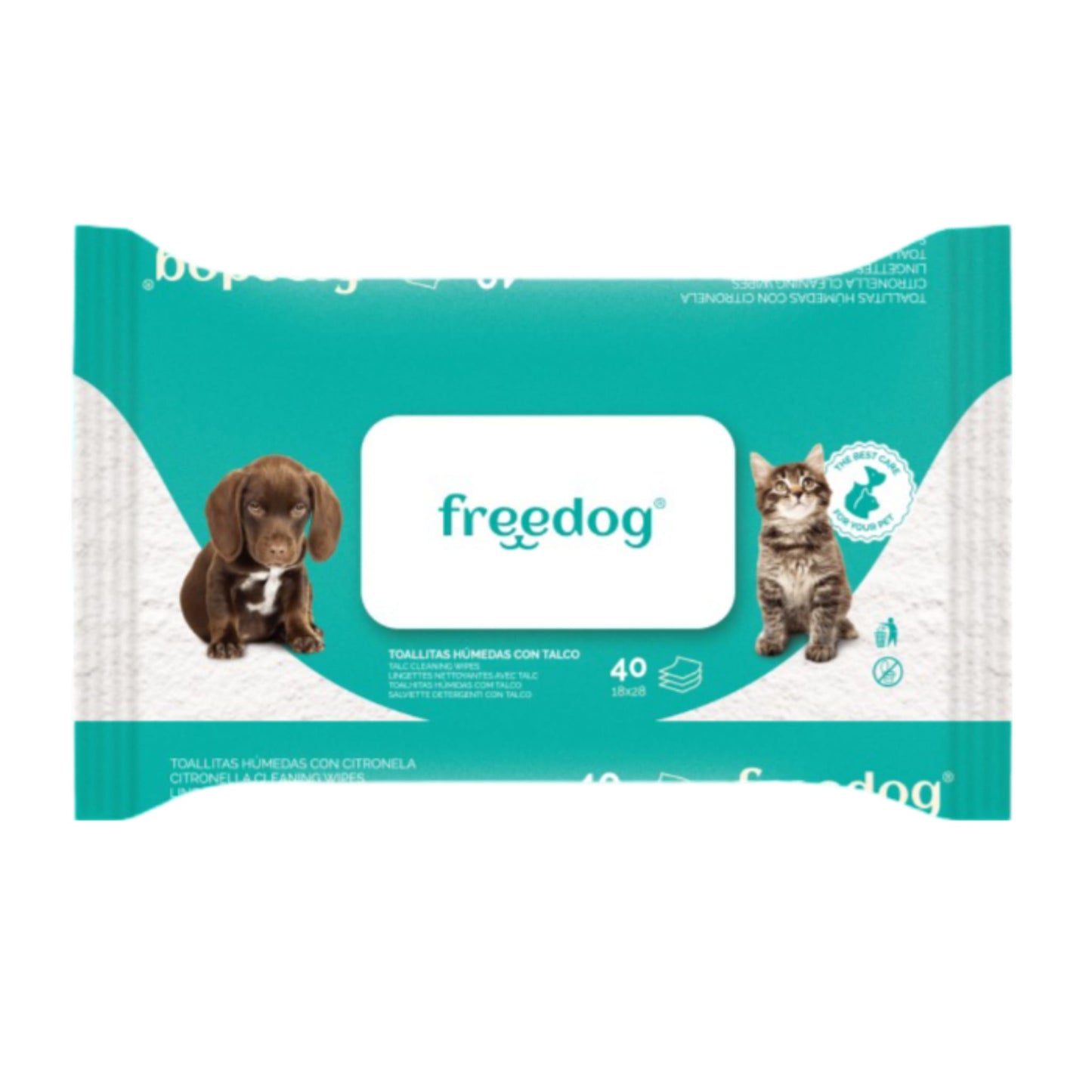 Toallitas FreeDog Talco
